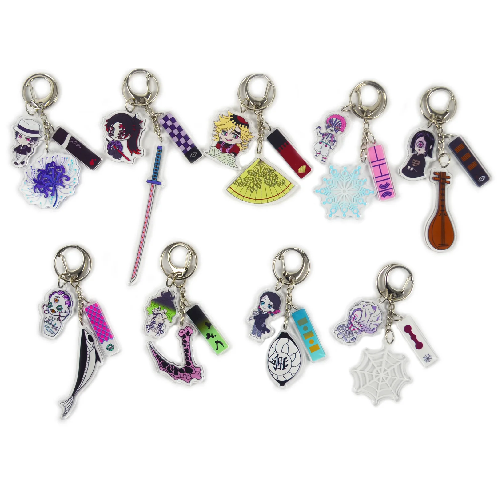 

Blade Of Ghost Katana Pendant Weapon Key Chains New Anime Demon Slayer Kimetsu No Yaiba Keychain Acrylic Keyring
