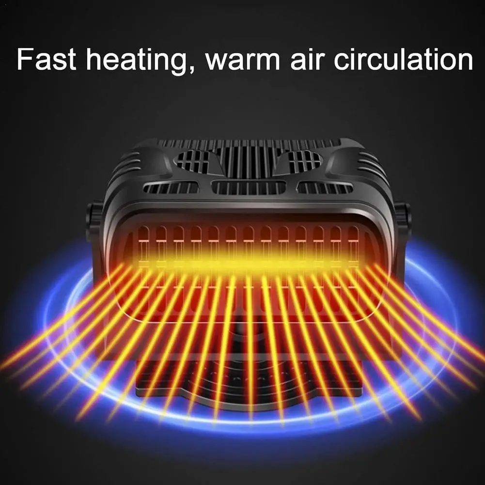 

4 IN 1 12V/24V 500W Car Heater Electric Cooling Heating Fan Portable Electric Dryer Windshield Defogging Demister Defroster