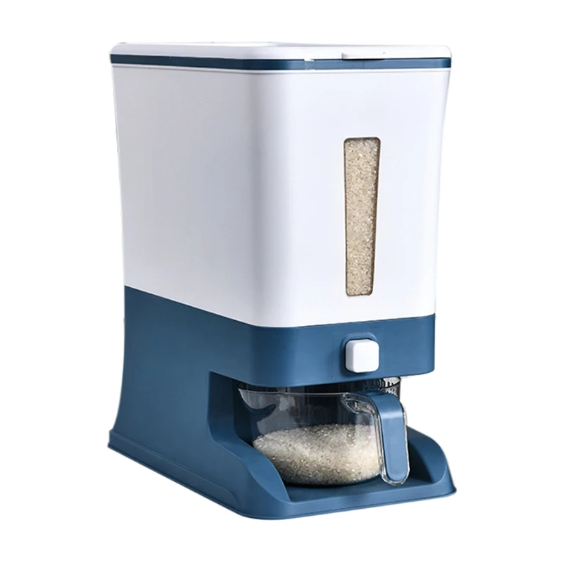 

12Kg Food Grain Rice Container Sealed Rice Bucket Dispenser Box Transparent Moisture Proof Grain Powder Boxes Storage