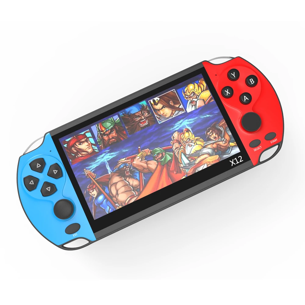 

Newest 5.1 inch Handheld Portable Game Console Dual Joystick 8GB preloaded 1500 free games support TV Out video game machine