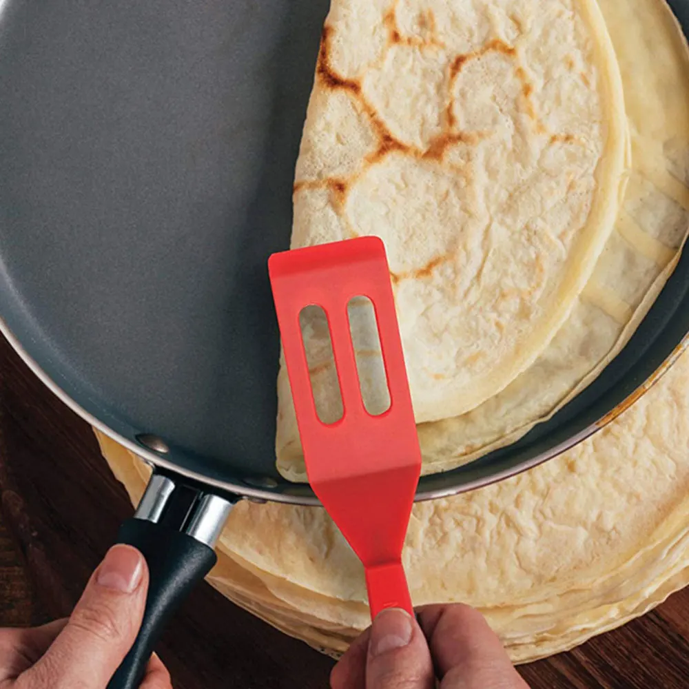 

3pcs Silicone Baking Utensil Non-stick Steak Spatula Silicone Kitchen Tool (Red)