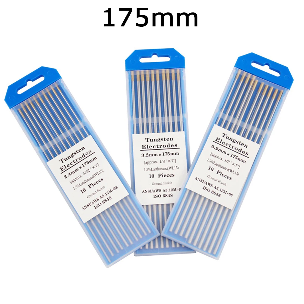 

10PCS WL15 Tungsten Welding Electrode Tig Rod 1.0/1.6 /2.0/2.4/3.0/3.2/4.0*175mm