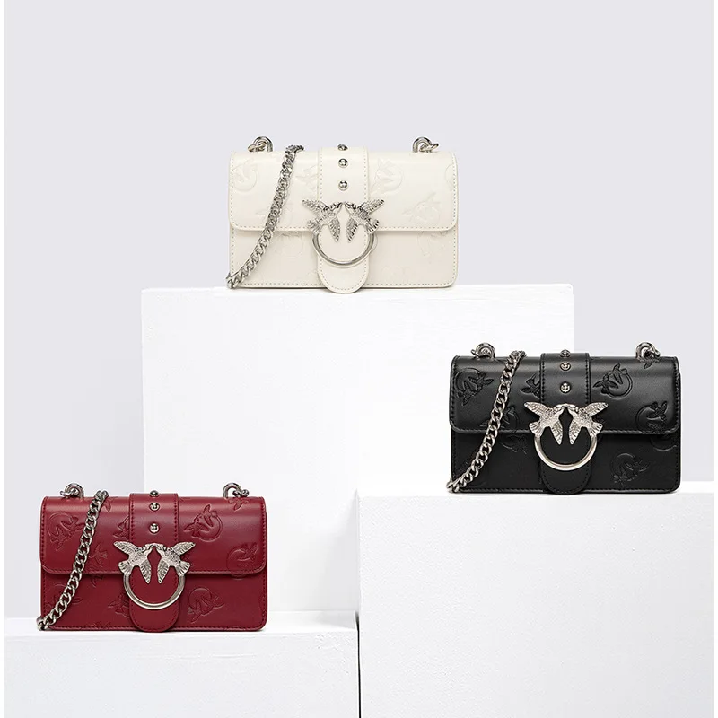 

2021 new embossed bird swallow bag shoulder messenger bag female bag classic all-match printing bag