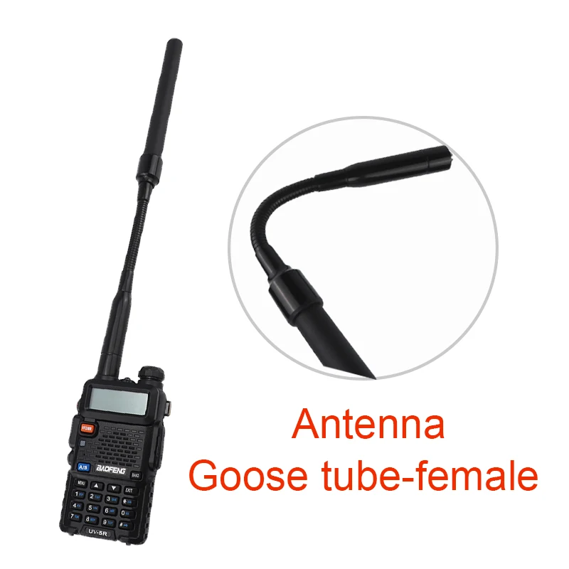 LSENG Foldable SMA-Female Dual Band UV 144/430 MHz Tactical Antenna Radio for BaoFeng UV-5R UV-9R KENWOOD Linton Walkie Talkie