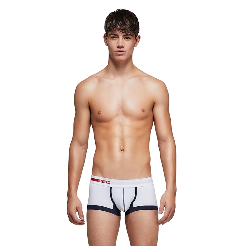 Мужское нижнее белье из хлопка с низкой посадкой удобные сексуальные 3 цвета на