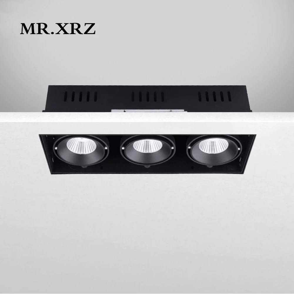 MR.XRZ Trimless 3 головки полосы потолка решетка точечного светильника света 15 Вт 21 30 45
