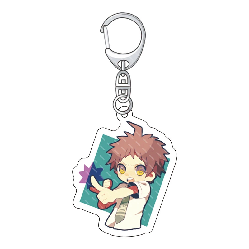 

Anime Danganronpa V3 Key Chains Two-sided Keychain Dangan Ronpa Nagito Komaeda Cosplay Acrylic Pendant Keyring