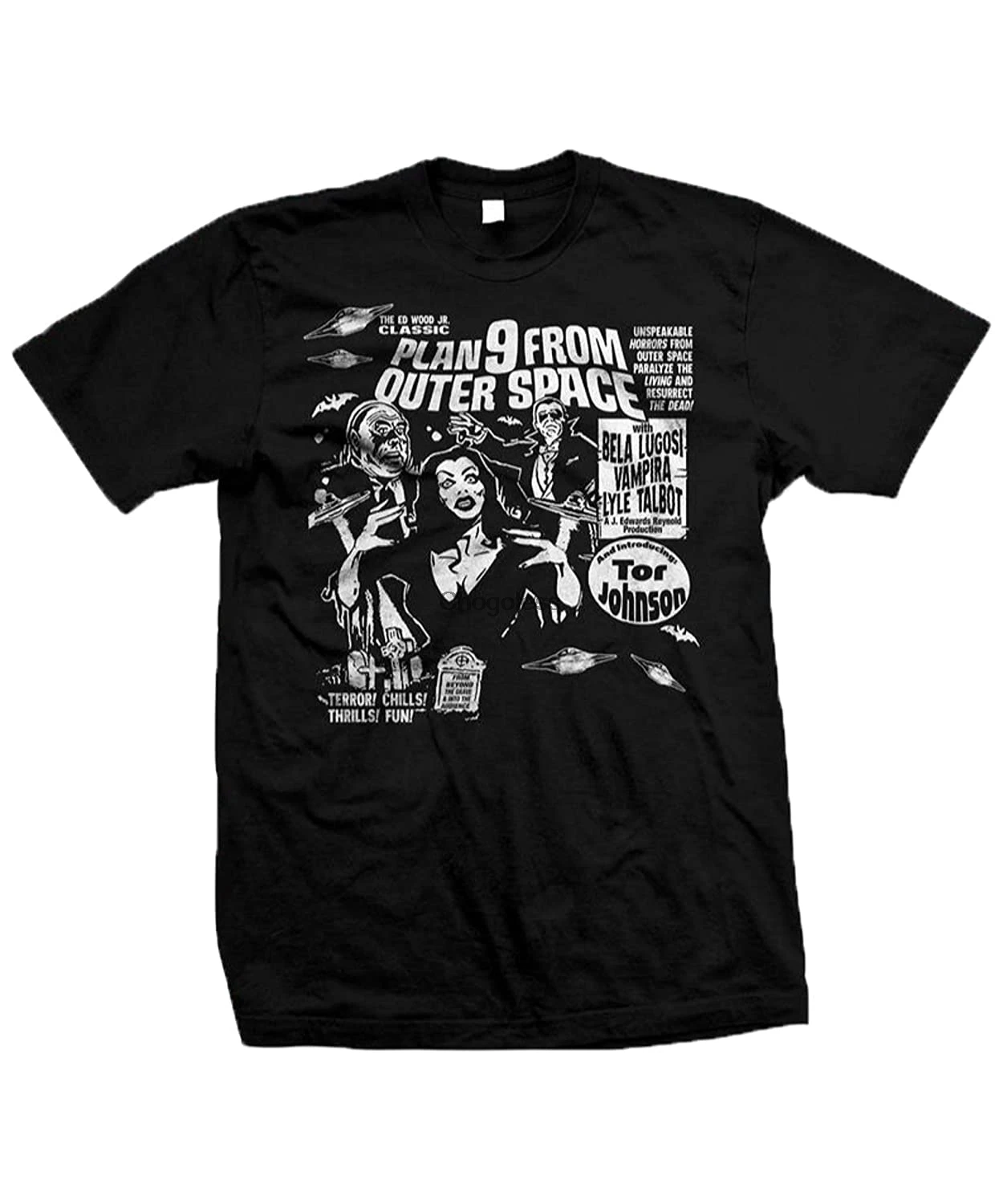 

Футболка с рисунком из фильма «ужасы», 9 (девять) из космического пространства, Ed Wood-Vampira, графическая футболка для мужчин, женщин и мужчин