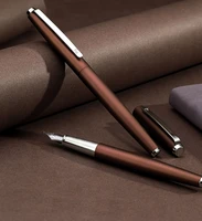 hongdian 525 matte metal brown fountain pen ink pen iridium efsmall bent 0 40 6mm excellent writing gift for business office