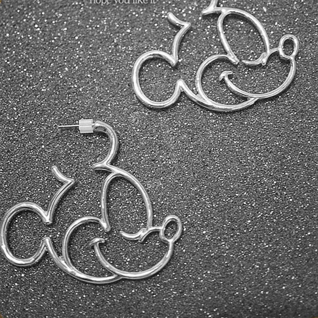 Style 3 Chandler Hot 316L Stainless Steel Mickey Earrings For Children Kids Mouse Jewelry Cute Lovely Animal Black Rose Color Bronics - Окраска металла: Style 3