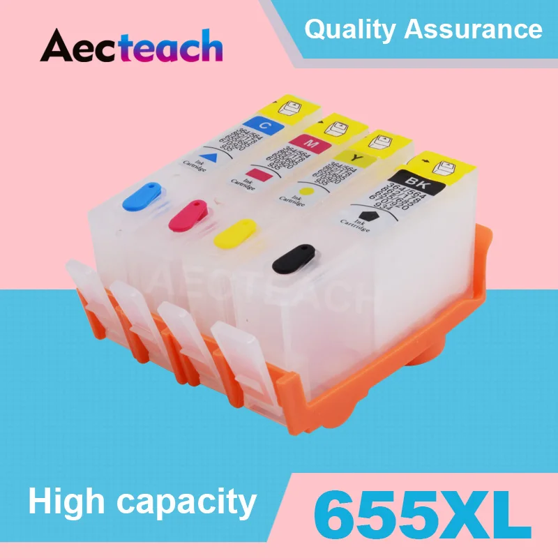 Картридж для чернил aecteam 4 цвета HP 655 XL Deskjet Ink Advantage 3525 4615 4625 5525 6520 6525 | Компьютеры и