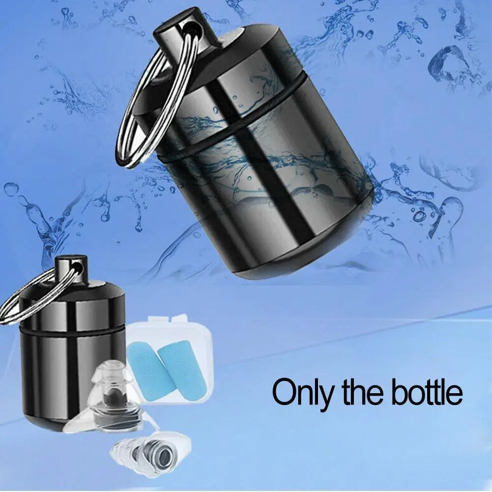 

Outdoor Portable Aluminum Alloy Small Medicine Bottle Waterproof Aluminum Ring, And With Sealed Metal Can Key H0E9