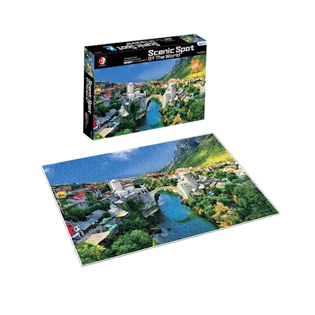 

Adult Children Puzzle Holiday Gift Puzzle Toy 500PC Puzzle Landscape Pattern educational toys for adults games Toys Gifts#E25