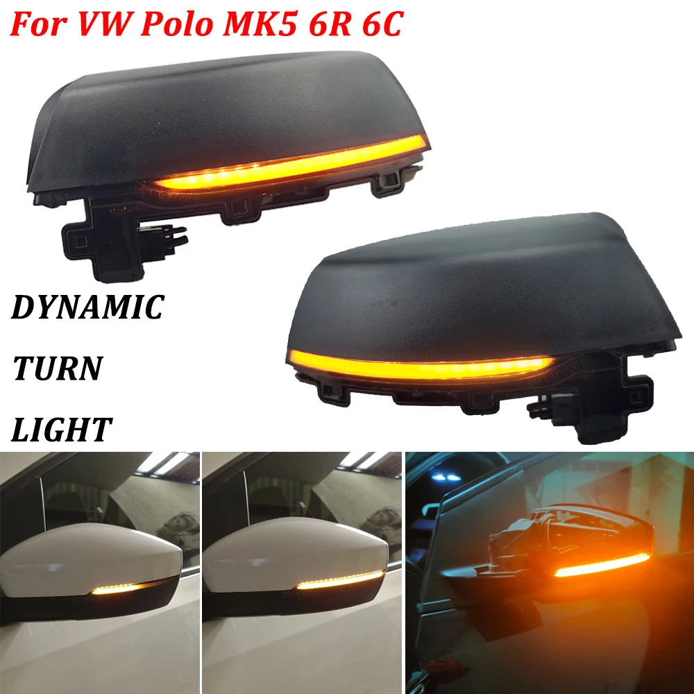 

BINGWFPT для Volkswagen VW Polo MK5 6R 6C 2009-2017 светодиодный динамический сигнал поворота