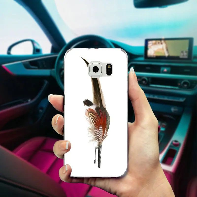 Slim Silicone Soft TPU Mobile Phone Cases for Samsung Galaxy Note 2 3 4 5 8 S3 S4 S5 Mini S6 S7 S8 S9 Edge Plus Feather Pen Diy | Мобильные