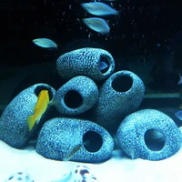 decorative marbles 1pc aquarium cichlid stone ceramic rock cave aquarium fish tank pond shrimp breeding ornament decor accessory