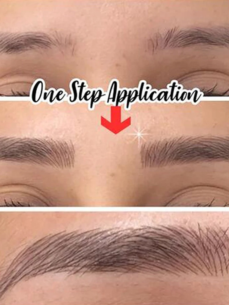 

10 Pair Tattoo False Eyebrows Hair-Like Authentic Eyebrows Semi-Permanent Lasting DIY Makeup Brow Sticker Cosmetic Makeup Tools