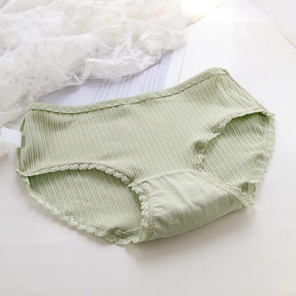 Трусики авокадо кружевное женское нижнее белье с бантиком хлопковые трусики