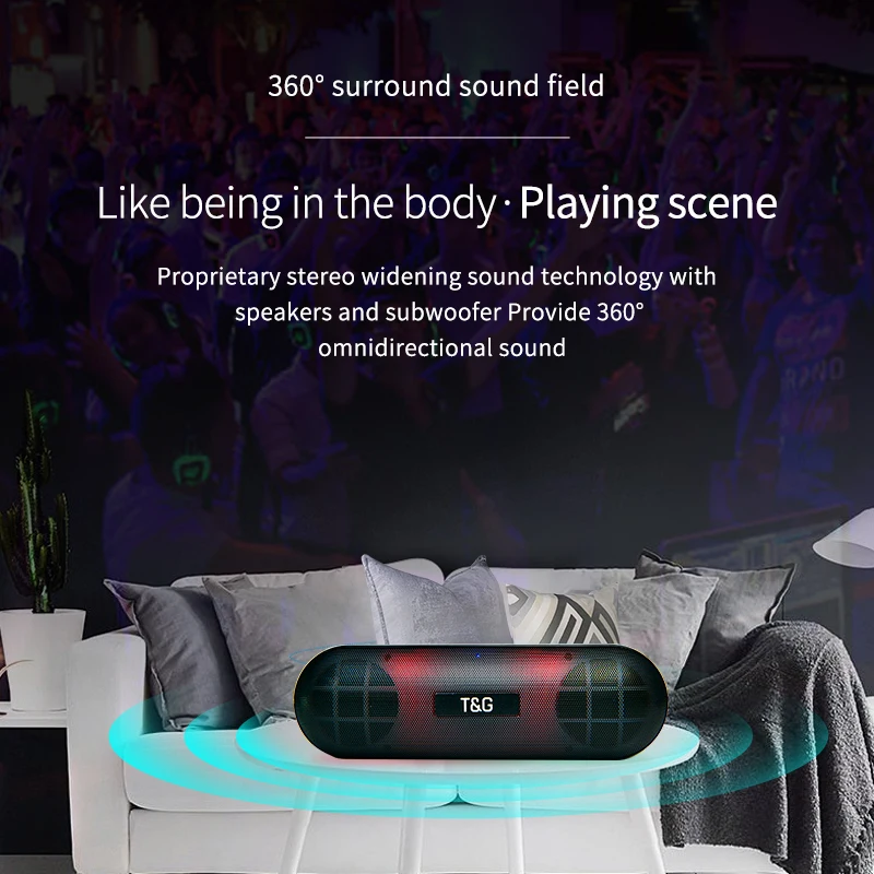 TG светодиодный Bluetooth уличный динамик металлический портативный супер бас