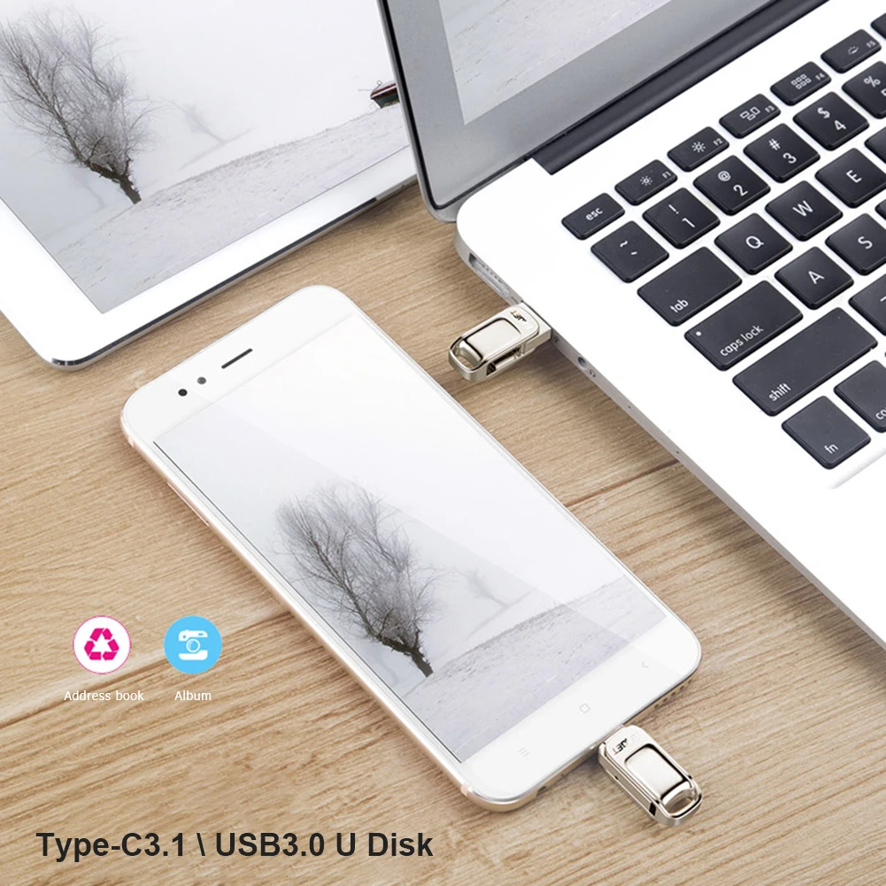 EAGET CU31 3 в 1 USB флеш-накопитель 32/64/128 ГБ портативный 3.0 Type-C OTG карта памяти для