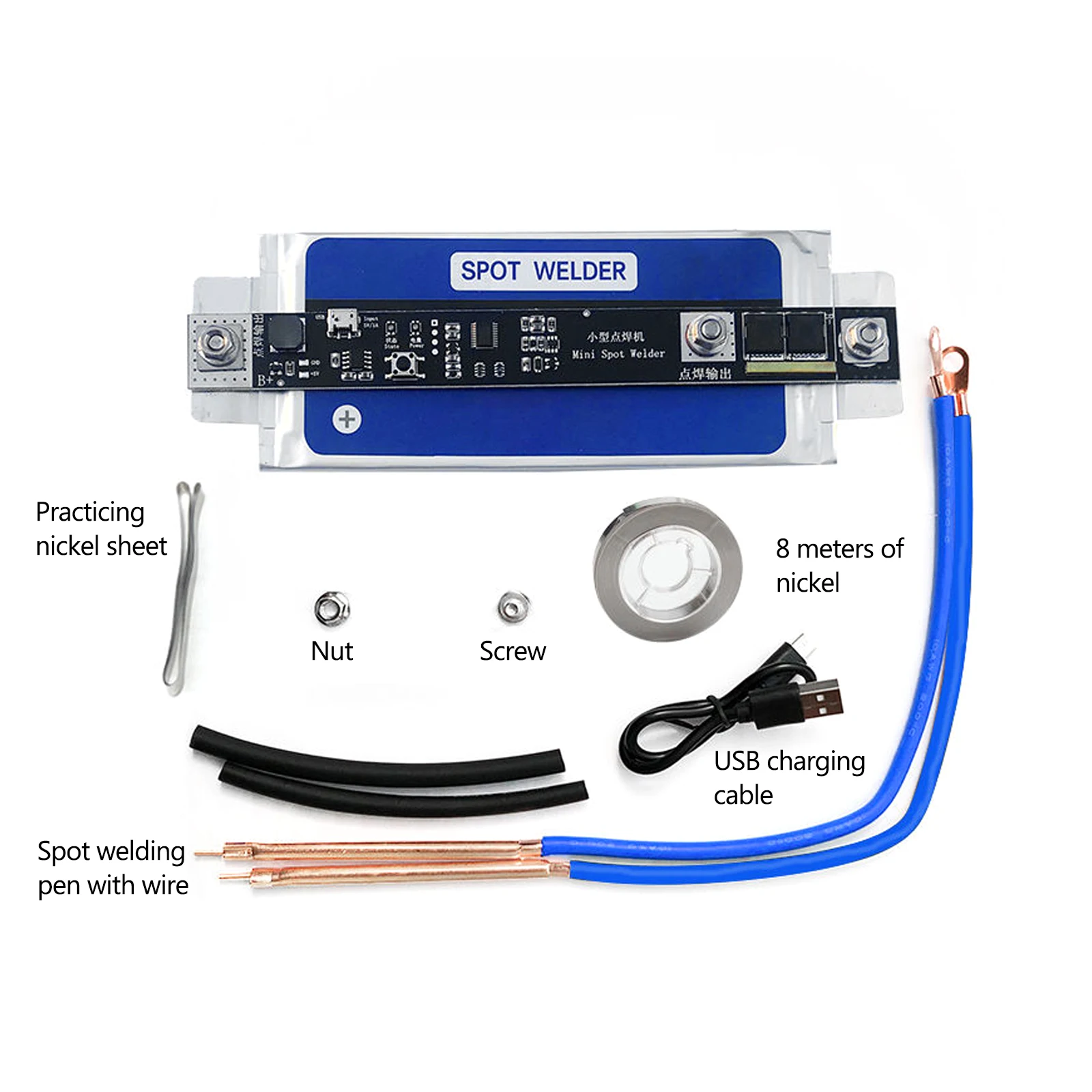 

Micro-usb Charging Spot Welding Machine 18650 Battery Spots Welder Pen Pcb Circuit Board Control Welding Equipment