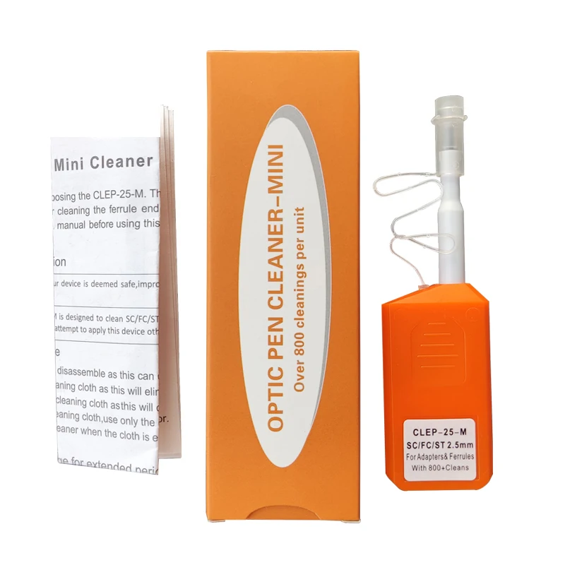 2 шт./лот Ручка для очистки оптических волокон Новая модель мини-Щелчок разъемов 5