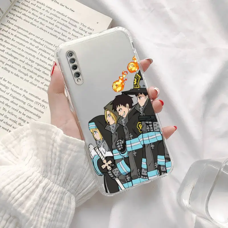 

Tamaki Fire Force anime Phone Case Transparent for xiaomi Redmi note cc K 30 10 20 8 9 8 S E T X PRO