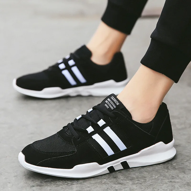 DanielMan/осенние кроссовки с дышащей сеткой цвет черный серый повседневная обувь