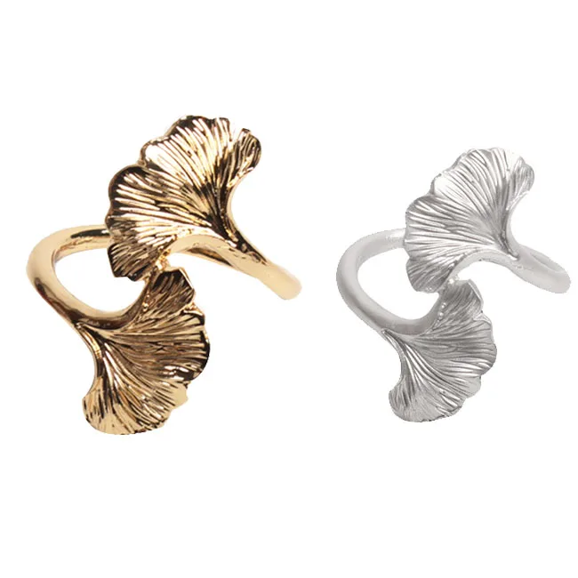 

10Pcs/Multi Napkin Button Ginkgo Leaf West Napkin Ring Cloth Ring Metal Napkin Ring Hotel Dining Table