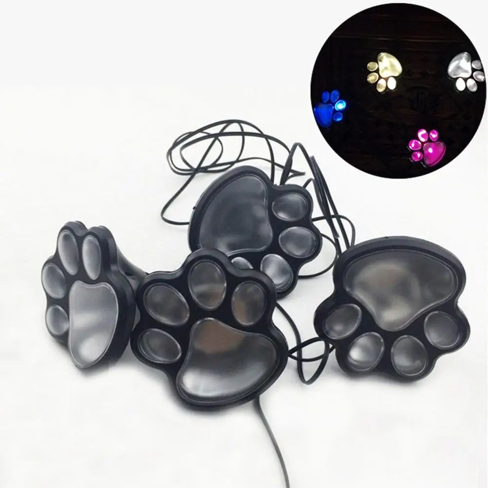 Multicolor light 4 солнечного кота животных лапы печати свет светодиодный лампы на солнечных батареях сад на открытом воздухе фонарь путь декоративное освещение следы лампы - Испускаемый цвет: Multicolor light