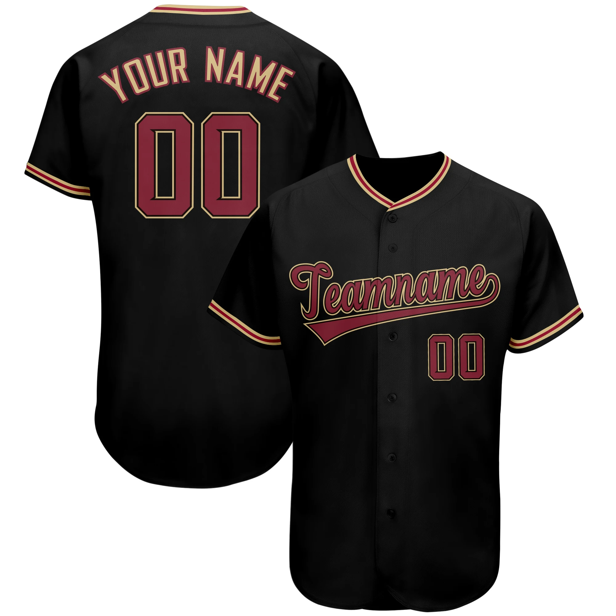 Custom Baseball Jersey Team Name/Number Printed Mesh Washable Breathable Soft Full Button Sportswear for Men/Lady/Kids Big size