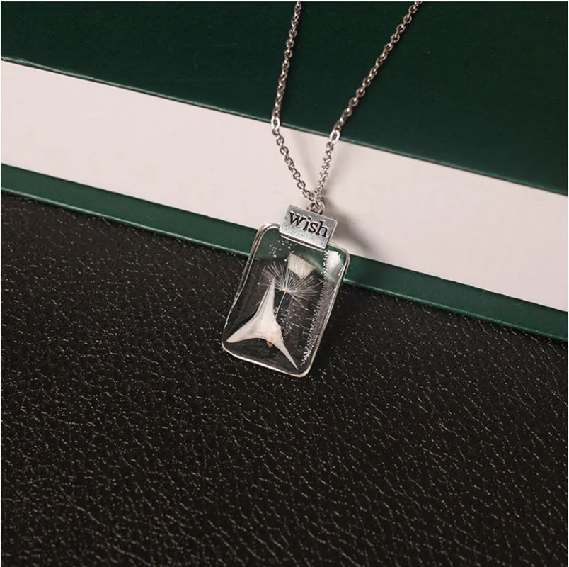 Женское Ожерелье чокер из серебра 2017 пробы с одуванчиками и натуральными