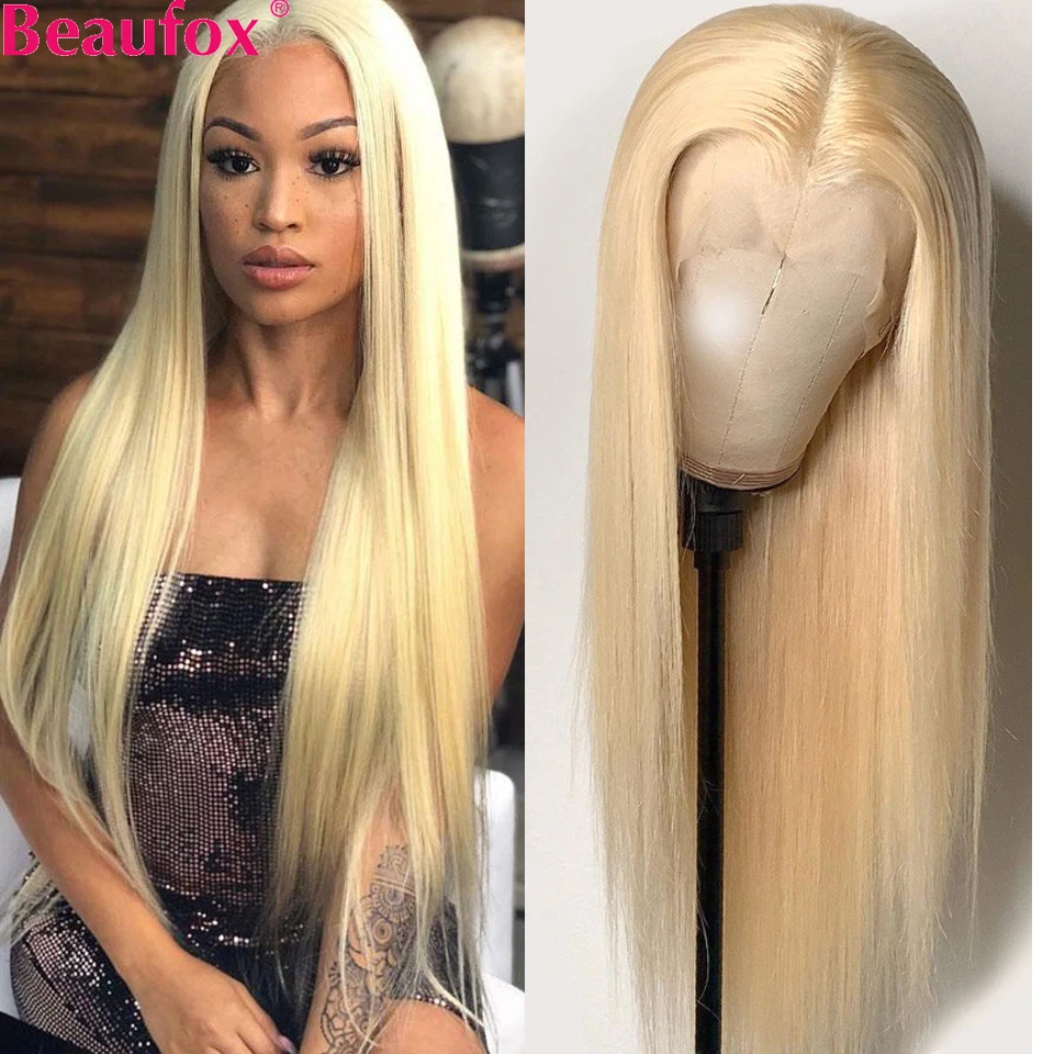 Парики Beaufox 613 блонд из человеческих волос на сетке спереди парики перуанских
