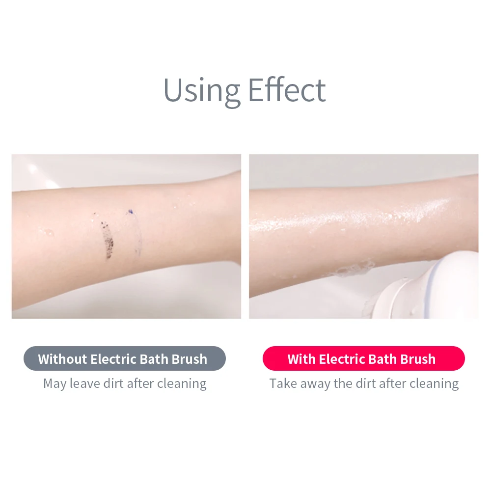 

4 in 1 Multifunctional Bath Tool Long Handle Electric Bath Brush Power-Driven Shower Cleaning Brush Device