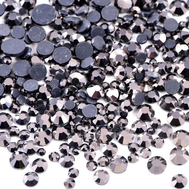Hematite 1000 шт Разноцветные стразы DMC горячей фиксации с плоским основанием DMC горячей фиксации стразы DMC украшения для одежды E7082 - Цвет: Hematite