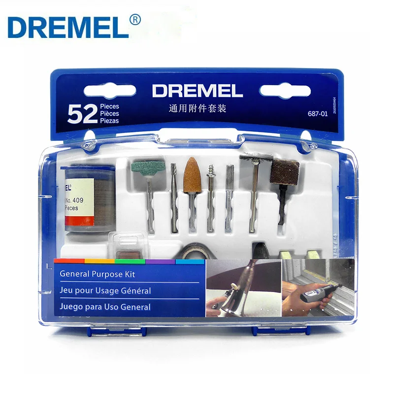 Универсальный Набор Dremel набор аксессуаров для вращающихся инструментов 687-01 686-01