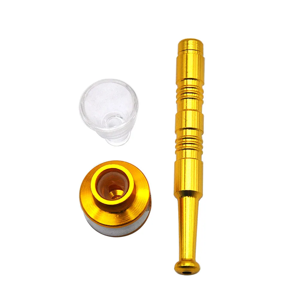 Алюминий курительная трубка с Стекло чаша Metal102mm/4 01 дюйм (ов) табачный дым