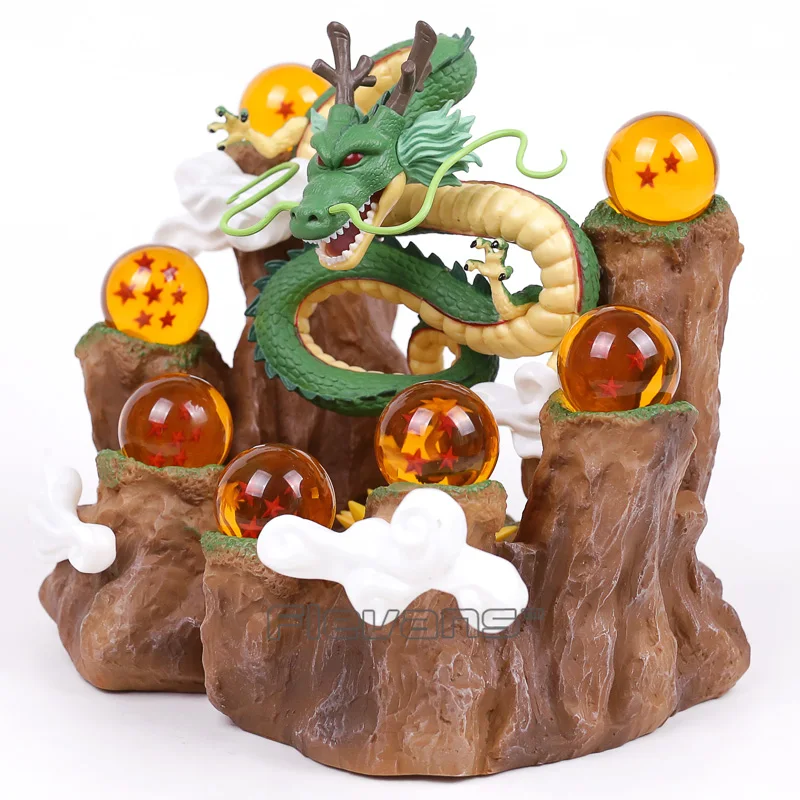 DBZ Shenron/горная подставка/7 хрустальных шариков ПВХ фигурки коллекционные модели