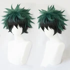 Аниме My Hero Academia Midoriya парик Izuku Косплей зеленый короткий и длинный зеленый микс Блик термостойкие волосы парик + парик Кепка