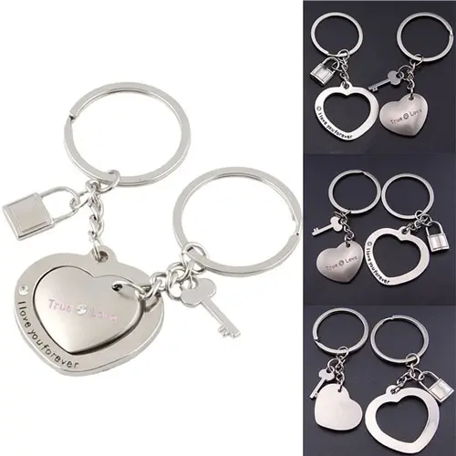 Влюбленные ключ-сердце замок брелок на цепочке пара кошельки сумки День святого