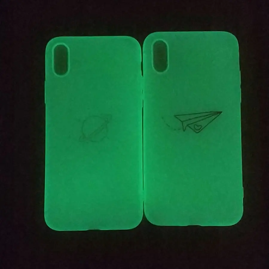 Светящийся мягкий чехол для телефона из ТПУ с принтом Чехлы iPhone 7 8 6 6s плюс