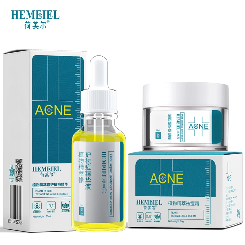 

Hemeiel Pimple Acne Treatment Cream Plants Essence Anti Acne Serum Shrink Pore Scar Removal Moisturizing Whitening Face Cream