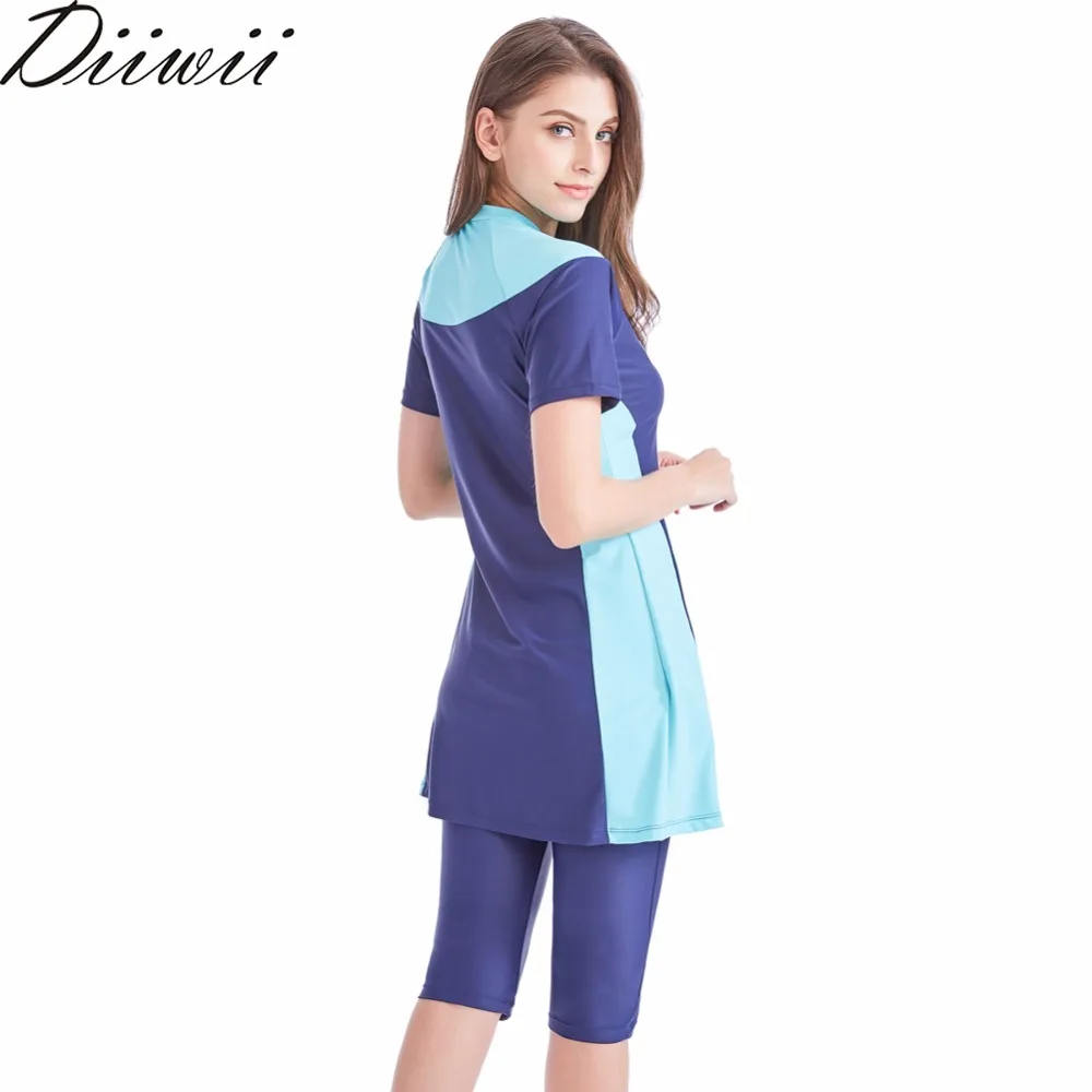 

Diiwii 2021 Islamic Swimsuit Muslim Swimwear Women Bathing Suit Plus Size Muslim Burkinis Beachwear Hijab Female Siwmsuit