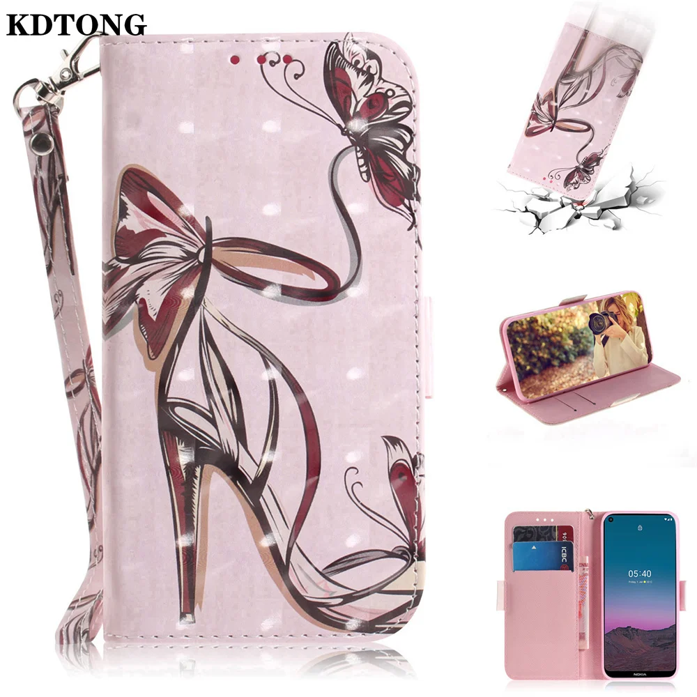 

Fashion Phone Case for Nokia 5.4 5.3 3.4 2.4 1.3 6.2 Coque Painted Flip Leather Wallet Multi Function Protect Cover Capa Etui
