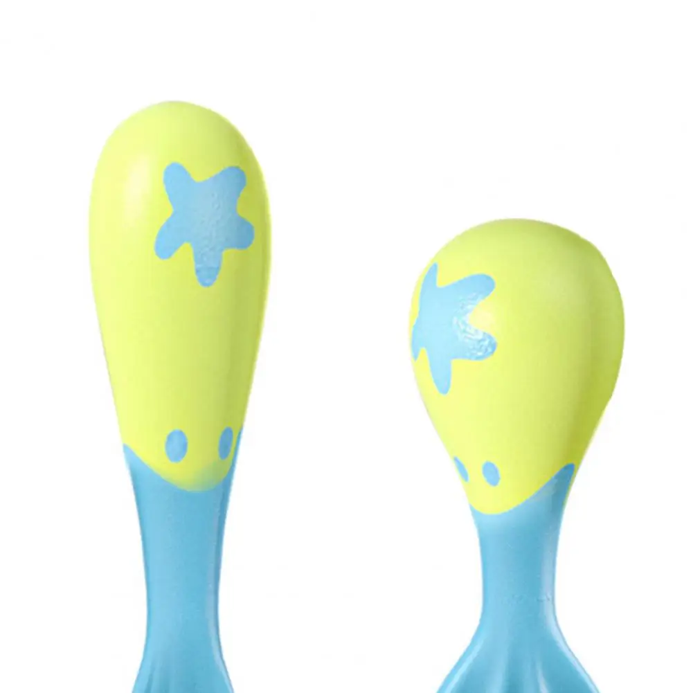 

Baby Temperature Spoon Extended Length BPA free Non-slip Kids Utensils Feeding Training for Home