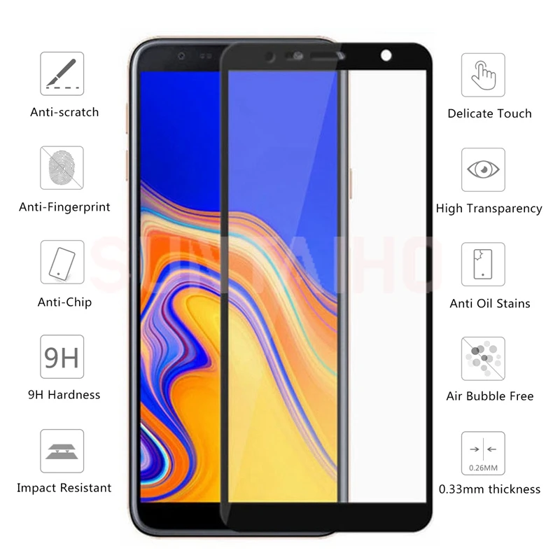 9D закаленное стекло для samsung J4 Plus J6 J8 клеевая крышка Защита экрана Galaxy J2/J7/J5 Prime J3 J5