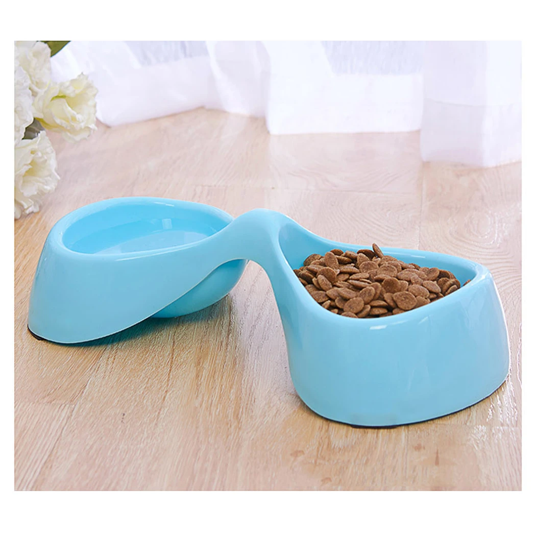 Legendog двойная миска для домашних животных с бантом креативная пластиковая еды