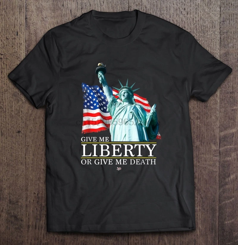 Мужская забавная футболка модная дайте мне свободу или смерти Просвечивающая