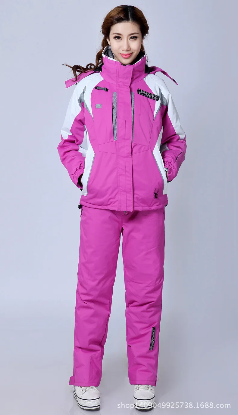 Лыжный костюм женская зимняя утепленная лыжная одежда Водонепроницаемая