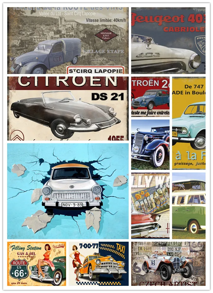 

Metal Sign Decor for Kitchen Sports Car Truck Posters Garden Posters for Outside Garage Teen Room Decoration Bus Home Bar